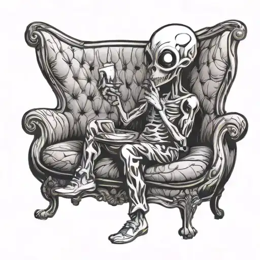 Pal The Alien Sitin Couch Smokeing A Blunt