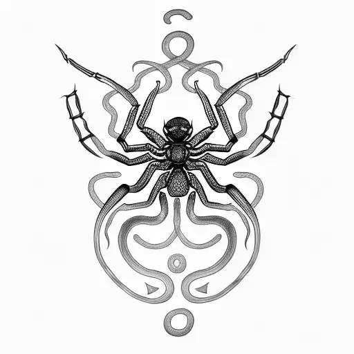 Snake With Spider Knife