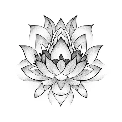 A Molecular Structure Of A Lotus Flower Symbolizing Family Bonds