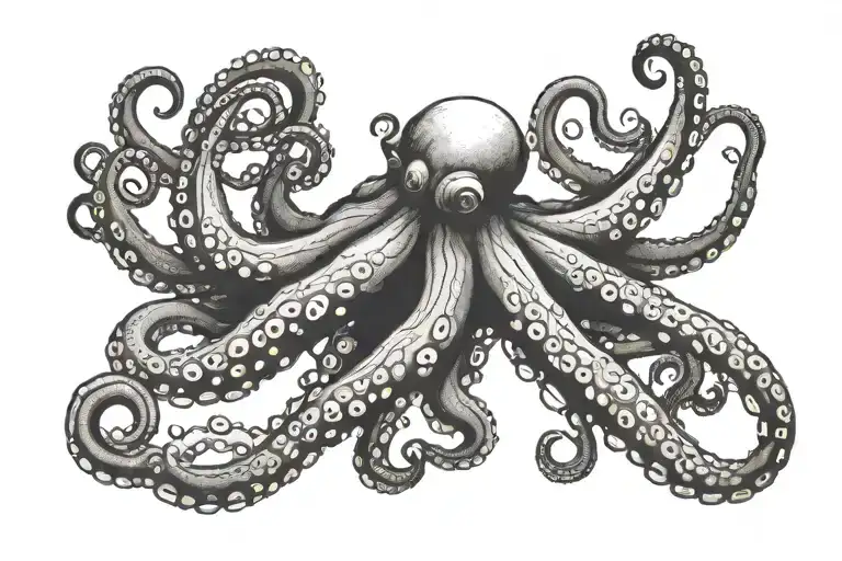Octopus With Tentacles Reaching Out