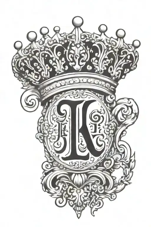 The Name Jakeel With A King's Crown On Top Of The Letter J And A Pacifier Under The Letter L