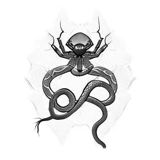 Snake With Spider Knife