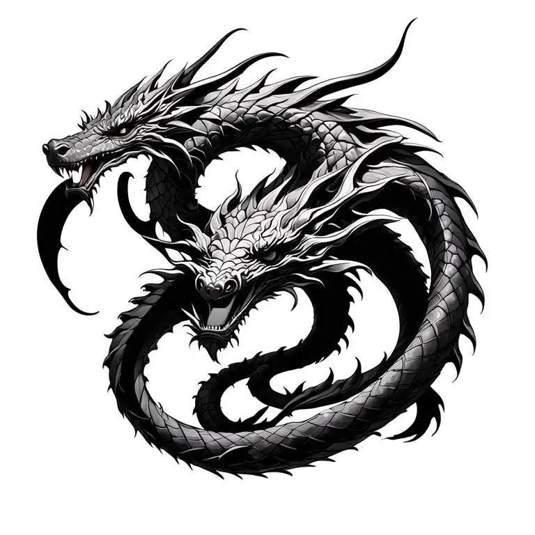 Dragon Ouroboros In The Form Of Infinity