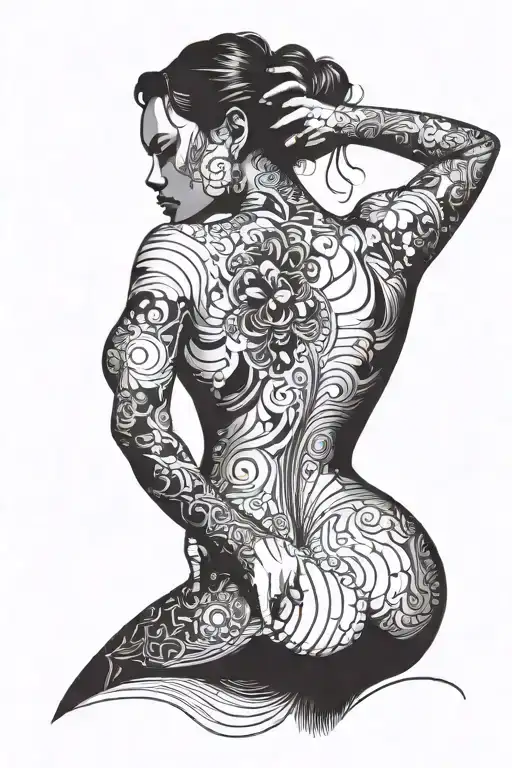 A Sexy Dark Woman Body Silhouette