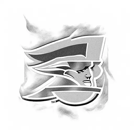 New England Patriots Logo With Tom Brady And Bill Belichick With Gillette Stadium In The Background