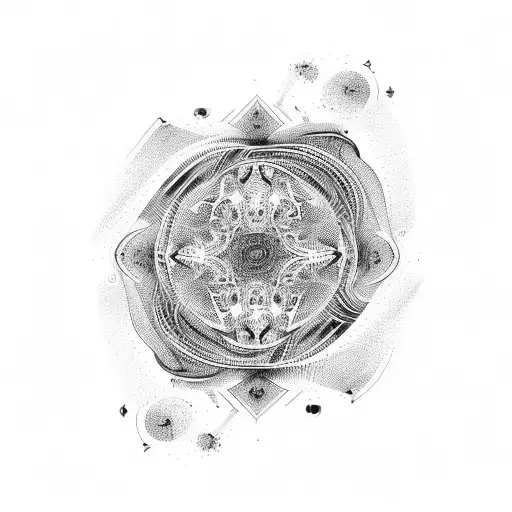 An Abstract Line Tattoo Extending From One Hand To The Other Featuring Intricate Flowing Lines