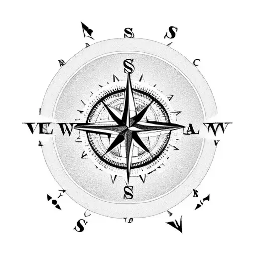 A Vacation Themed Tattoo Featuring A Compass And Passport Stamps From Favorite Travel Destinations