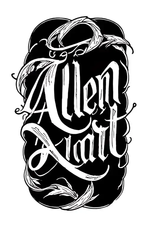 Allen Last Name Written