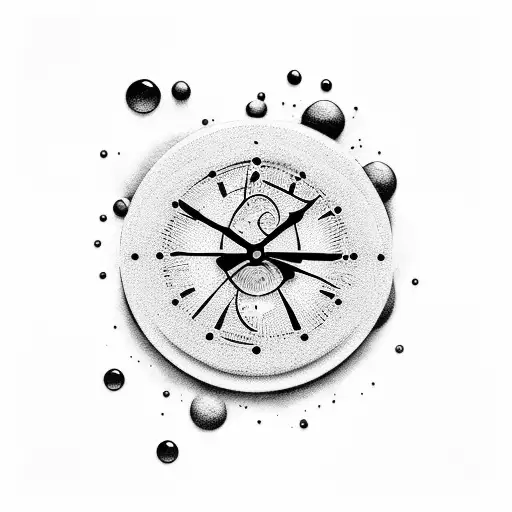 A Clock Melting Into A Puddle Of Liquid Time