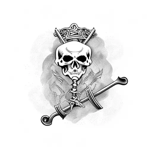 Death With A Scythe Throws A Bouquet Like At A Wedding