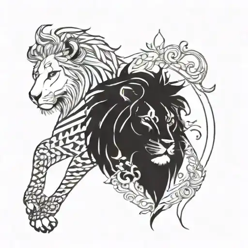 Virgo Woman Wrist Tattoo And Lion Man Wrist