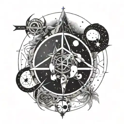 A Constellation Of The Client's Zodiac Sign Intertwined With Celestial Elements