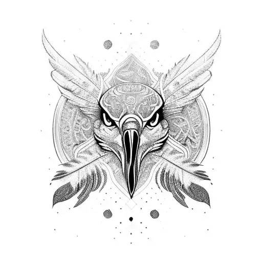 An Intricate Electric Guitar Design Intertwined With Majestic Eagle Feathers