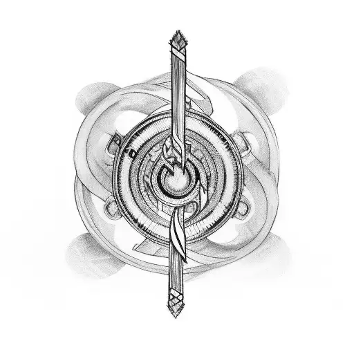 Create A Tattoo Featuring A Car Engine Intertwined With Music Notes