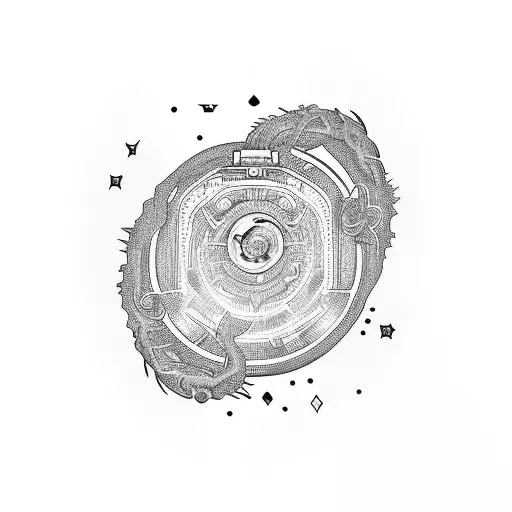 An Intricate Tattoo Of Juice World Lyrics Intertwined With Images Of Your Kids And Space Elements