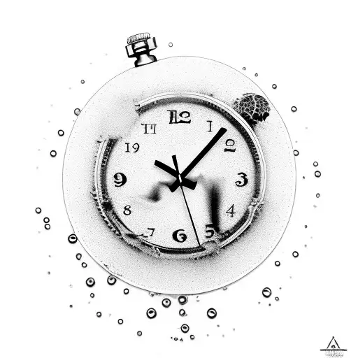 A Clock Melting Into A Puddle Of Liquid Time