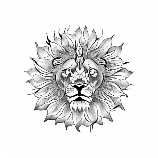 Sunflower Lion Clock