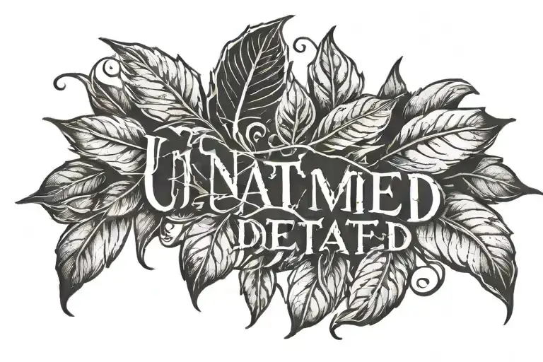 Untamed Defeated Text With Bay Leaf
