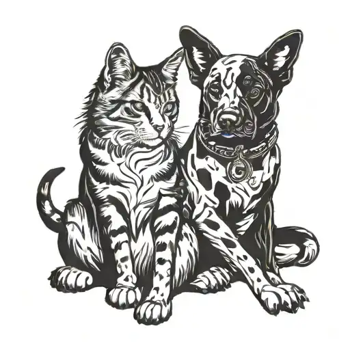 Veterinarian Treating Cat And Dog