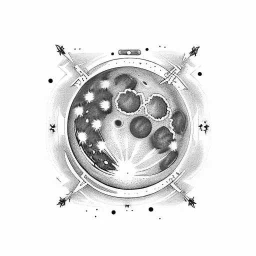 Moon With Date 2005 And 2008