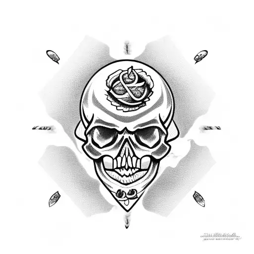 Skull And Crossbones On Top Of An Ice Cream Cone