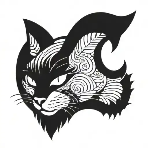 Gotic Cat Curled Horns