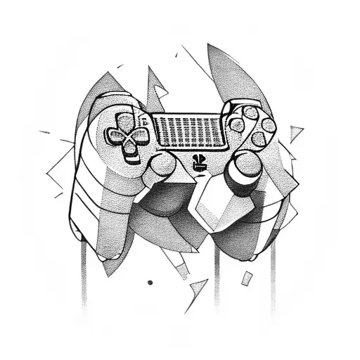 An Anime Character Holding An Playstation Controller With A Dark Humor Twist