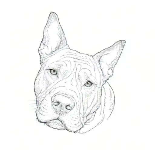 A Pit Bull Shar Pei Dog