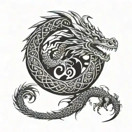 Dragon Eating Its Tail In A Circle