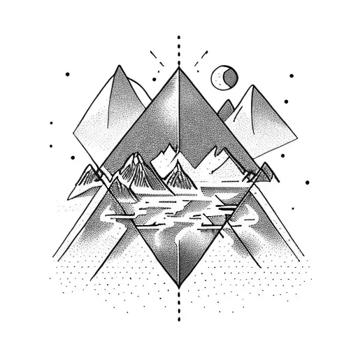 Arrow With Mountain Beach Sunrise