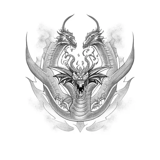 Dragon Inside Forearm Tattoo