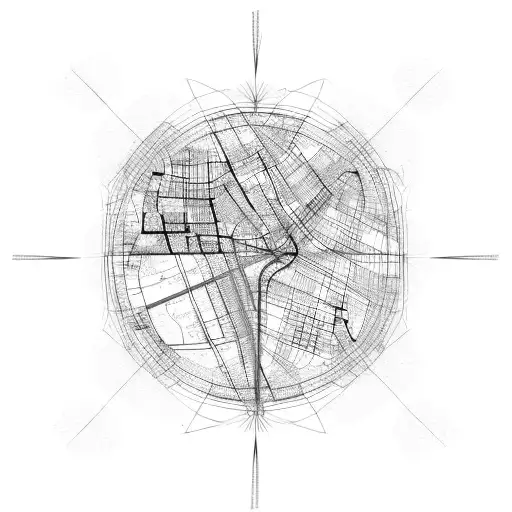 Amsterdam Abstract Map Lines