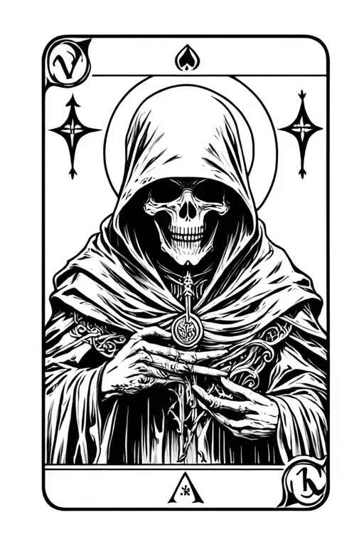 Tarot Card Style Grim Reaper
