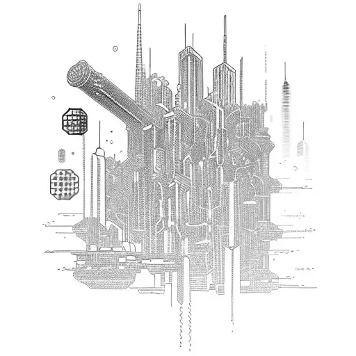 Incorporate A Futuristic Cyberpunk Cityscape Into A Computer Motherboard Design
