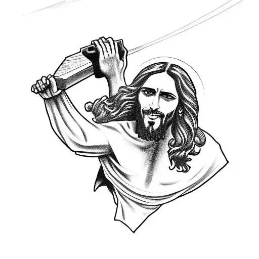 Jesus Using Heel To Stomp And Crush Saran's Head