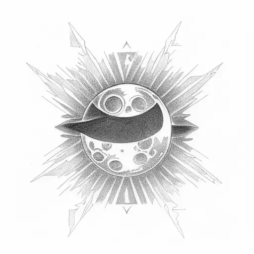 An Eclipse With A Behelit Necklace Wrapped Around It