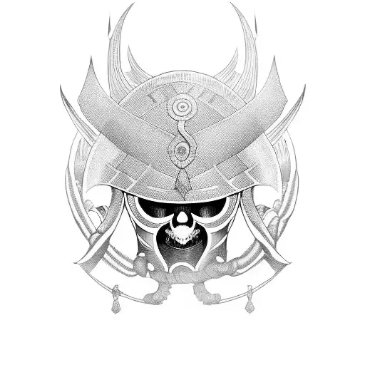 A Greek Helmet Adorned With Intricate Demon Patterns