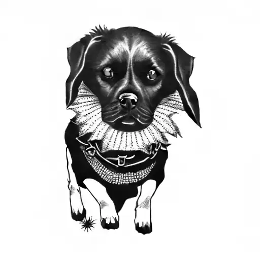 A Black Dog With A Red Bandana