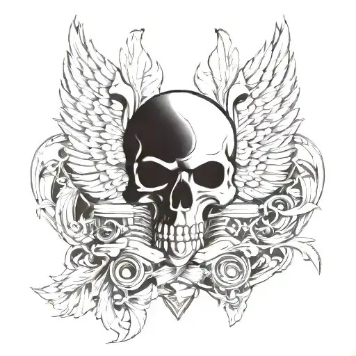 Skulls Pistons Bird Wing