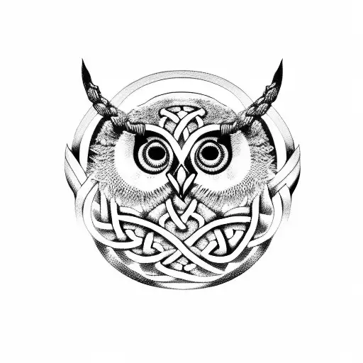Viking Owl Knotwork