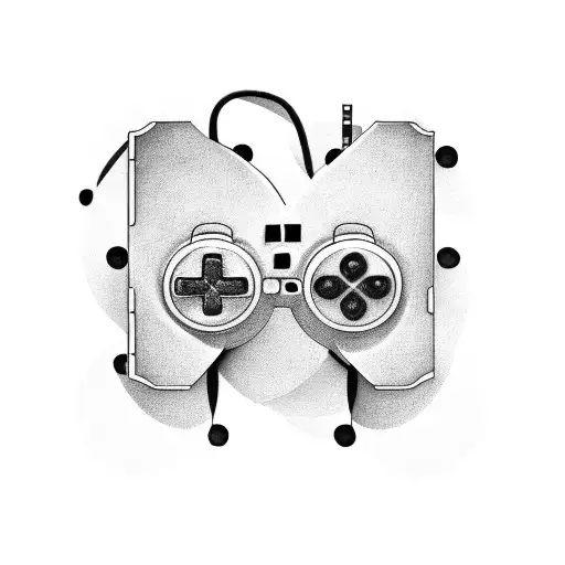 Playstation Controller Surrounded By Music Notes