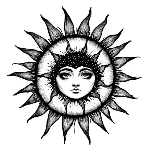 Sun In Negative Color