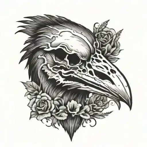 Crow Skull Wearing