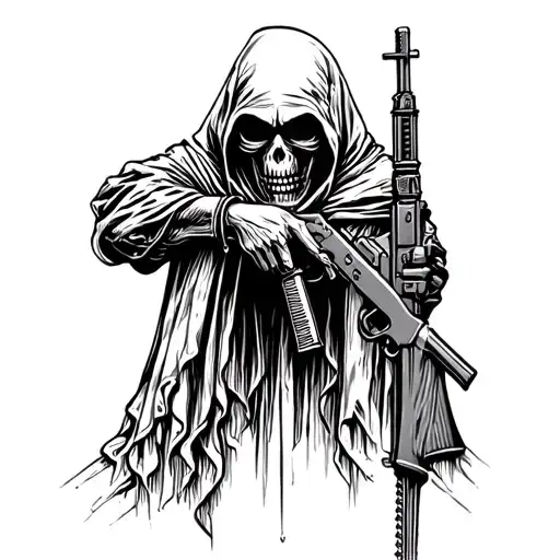 Grim Reaper With An Ak-47