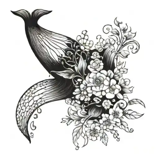 Floral Whale Fin