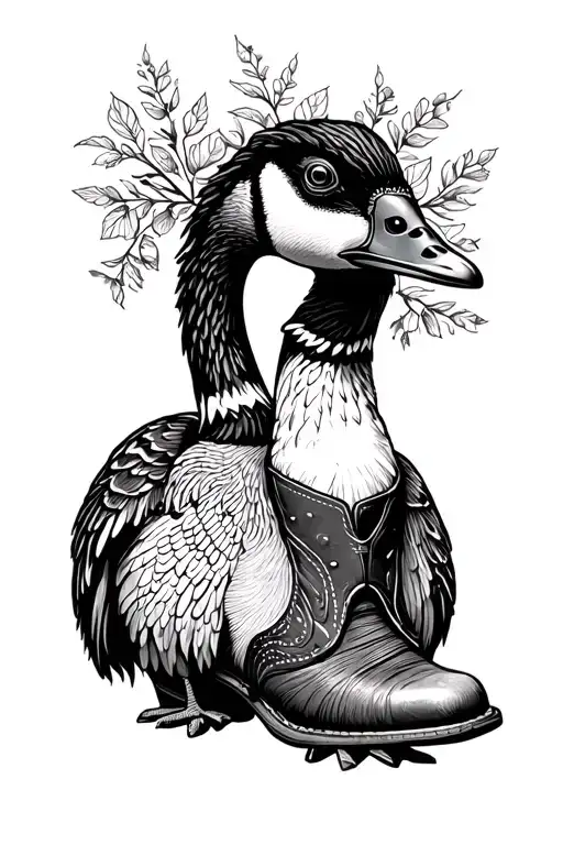 Goose With Cowboy Boots