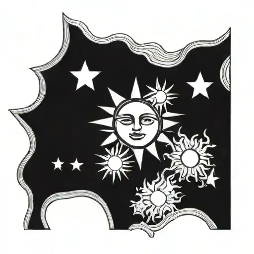 Sun And Three Stars