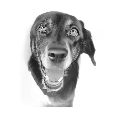 A Black Dog With A Red Bandana