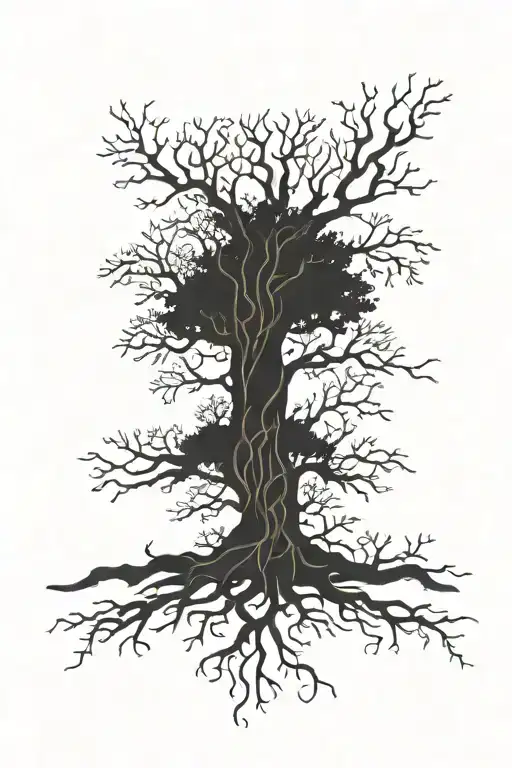 Family Tree With Roots Extending