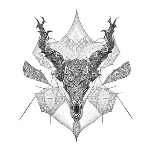 Create A Black And White Tattoo Featuring Intricate Dotwork Designs Inspired By Gothic Architecture